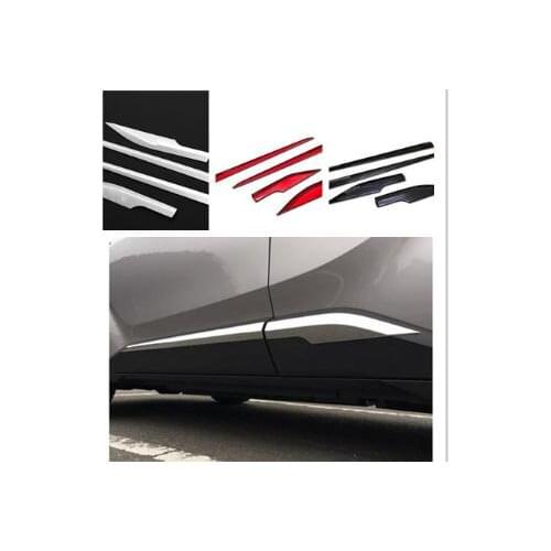 For Toyota CHR C-HR 2016 2017 2018 ABS Chrome Side Door Body Molding Cover Trim Side Door Protective Trim Accessories Parts 4pcs