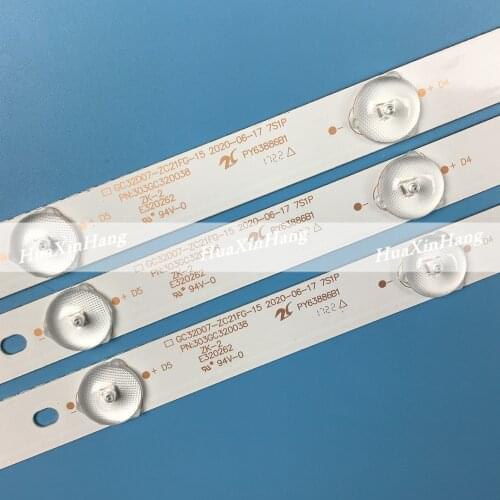 5 sets = 15 pieces LED Backlight Strip For 32PHF5061 32PHF3001 32PHF3061 32PHF3021 GC32D07-ZC21FG-15 RF-EG320B32-0701S-07A1 NEW
