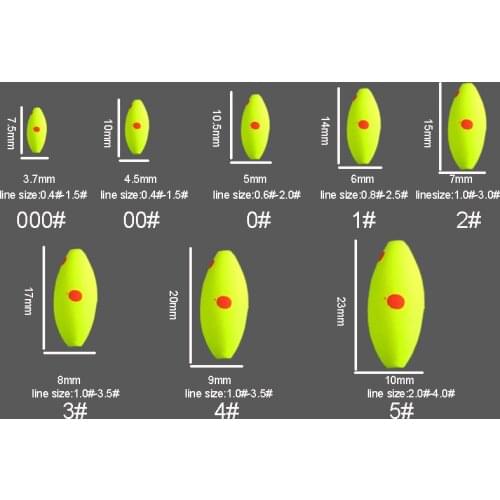 60/40 packs Fluorescent Seven Star Float Set Stopper Space Beans Connector Fishing Line Mini Oval Floater Tackle Accessory A096
