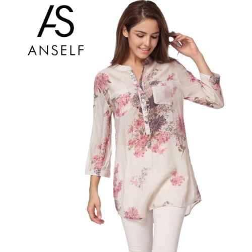 Женские синие рубашки ANSELF China At AliExpress