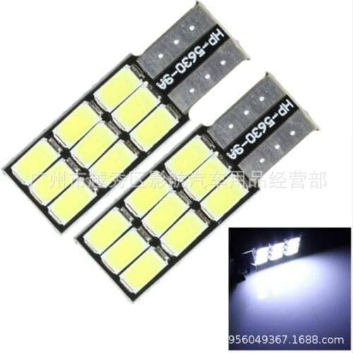 Automobile led width indicator T10 w5w 9 SMD 5630 single side decoding license plate lamp trunk lamp CANbus