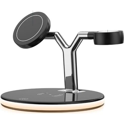 3 in 1 15W Wireless Magnetic Fast Charging Station for iPhone Samsung Apple Watch