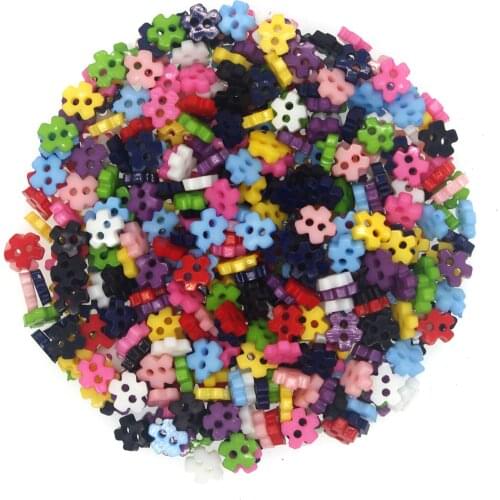SHINE Brand 100PCs Resin Sewing Mini Button Scrapbooking Snowflake Mixed 2 Holes Costura Botones bottoni botoes JS8005 6mm