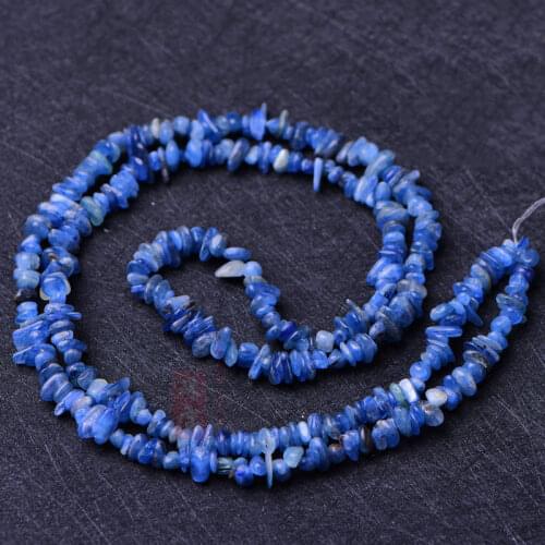 3-5x6-8mm Blue kyanite Beads Natural Freeform Chips Stone Beads For Jewelry Making Beads Bracelet 32'' DIY Beads Trinket