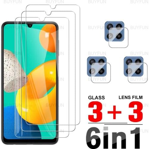 For Samsung Galaxy M32 6in1 Full Cover HD Tempered Glass on for galaxy galaxi m12 m62 m42 5g m51 m31 m21 m02 camera safety film
