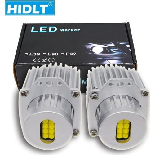 HIDLT 80W White LED Angel Eyes Halo Ring Marker Error Free LED Bulbs For Auto Headlight E90 E91 3 Series 320 325i 328i 335i