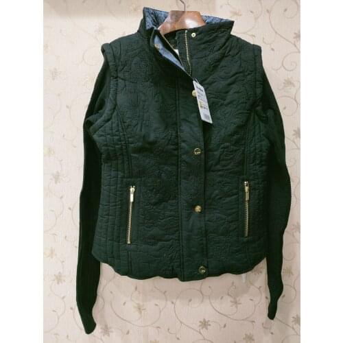 Spanish hooded detachable waistband slim cotton padded jacket