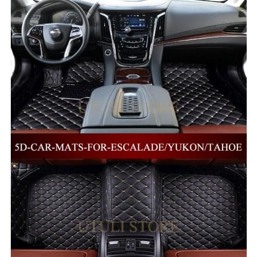 Leather Car floor mats for Cadillac ESCALADE_YUKON_Tahoe_z71_Suburban custom fit car styling all weather carpet floor mat