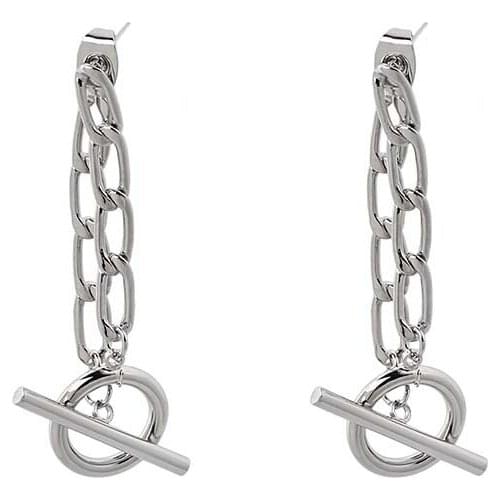 A Girl' Minimalist Exaggerated Back Hanging Earrings for Women Lock Chain Tassel Earring Best Gifts