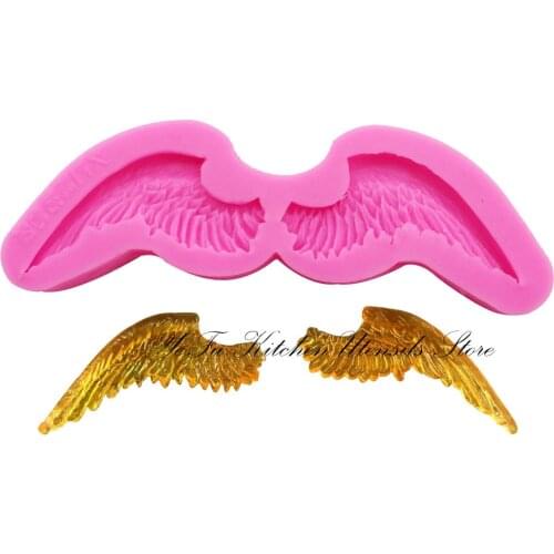 Modelling of the The angel wings mold silicone molds High quality Modelling feather mould Cake decoration tools T1056