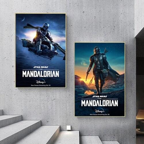 Disney TV Drama The Mandalorian Wall Art Canvas Painting Nordic Posters and Prints Home Decoration Pictures Living Room Decor