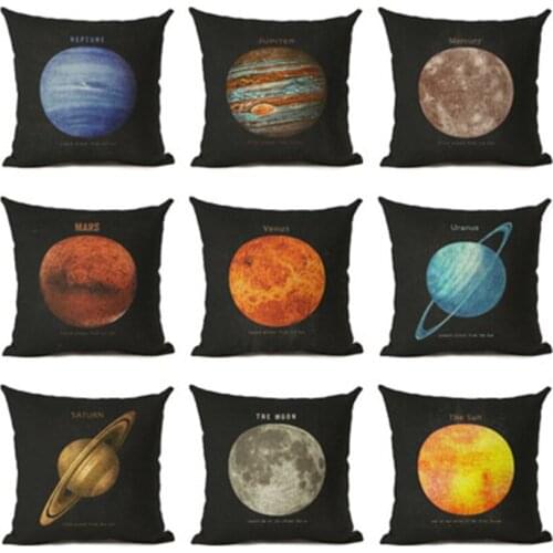 45x45cm Planet series Sofa Pillowcase Pink Cushion Cover Throw Pillow Case Home Sofa Bed Chair Decoration 17.72x 17.72inch