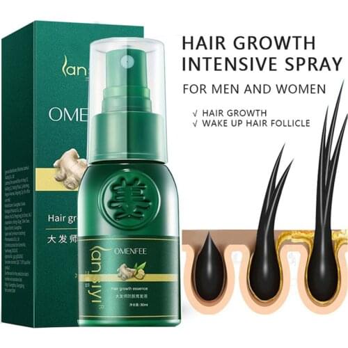 New Ginger Hair Growth Essential Spray Anti Hair Loss Serum 7 Days Effective Germinal Repair Growing Treatment Liquid Men Women