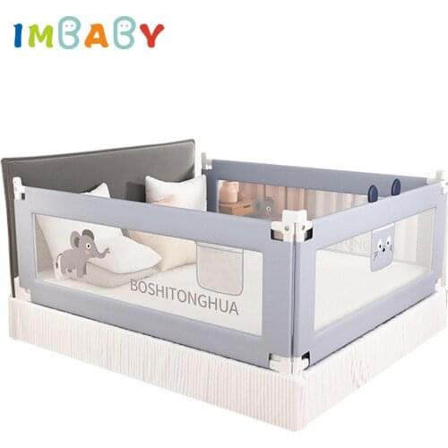 IMBABY Kids Safe Barrier Fencing for Newborn Baby Crib Care Playpen Gate Adjustable for Child Bed Rails Security Activity Center
