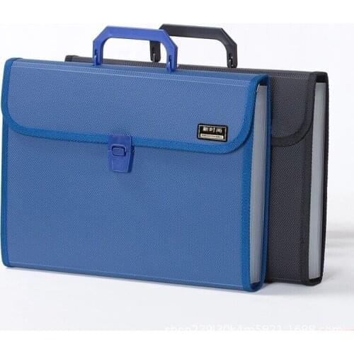 A4 expanding folders multi-layer file bag 12 layer student office portable file bag test paper storage briefcase pocket folders
