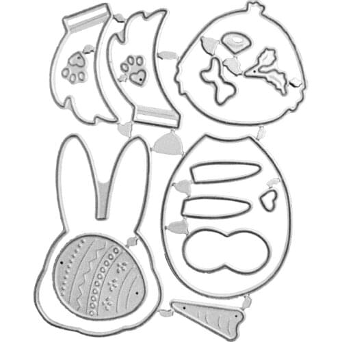 Easter Bunny Chick Metal Cutting Dies Stencil Scrapbooking DIY Album Stamp Paper Card Embossing Decoration Craft