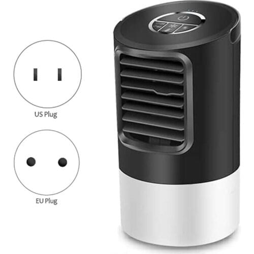 Hot TOD-Portable Air Conditioner Fan,Personal Mini Evaporative Air Cooler 7Colors LED Lights,Super Quiet for Home,Office