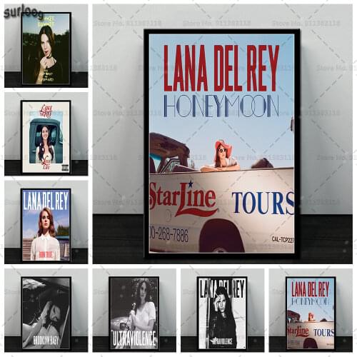 Lana Del Rey Hot Music Album Cover Poster Prints Wall Art Posters Canvas Painting Picture for Living Room Home Decoration