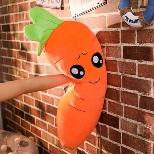 45cm Cartoon Carrot Plush Toy Soft Simulation Vegetable Kids Stress Girls Gift Pillow Stuffed Cute For Children Toys Reliev B0Z3