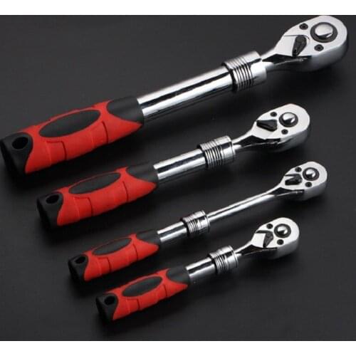 Adjustable Ratchet Wrench Socket Wrench Ratchet Handle Wrench Telescopic Flexible Car Repair Tools Hand Tools 72 Teeth