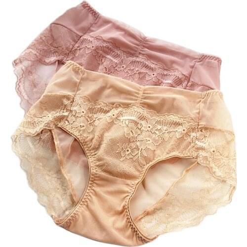 S906 New Womens Panties Lace and Mesh Material Seamless Soft and Comfortable Breifs Ladies Underwear With Large Size