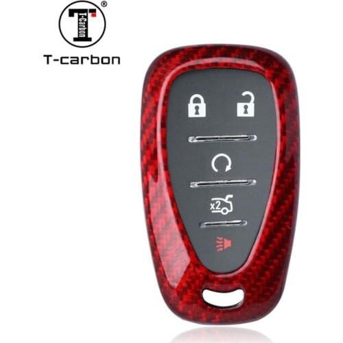 T-carbon Glass Fiber Key Case Cover Fit For Chevrolet Camaro