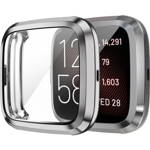 TPU Smart Watch Screen Full Cover Bumper Case for Fitbit Versa2/Fitbit Versa 2SE AntiScratch Protection Case Bezel