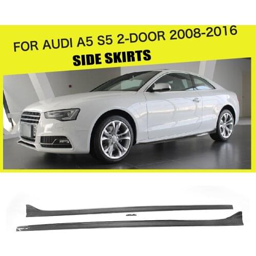 Carbon Fiber / FRP Side Skirts Extension for Audi A5 / A5 S Line / S5 Coupe 2 Door Convertible 2008-2016 Car Styling