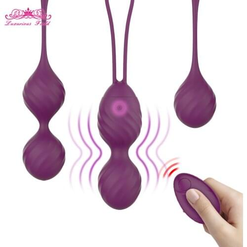 Vaginal Tighten Exercise Kegel Balls Vibrator Wireless Vibrating eggs Silicone Vaginal Ball G Spot Vibrator Sex Toy for Women