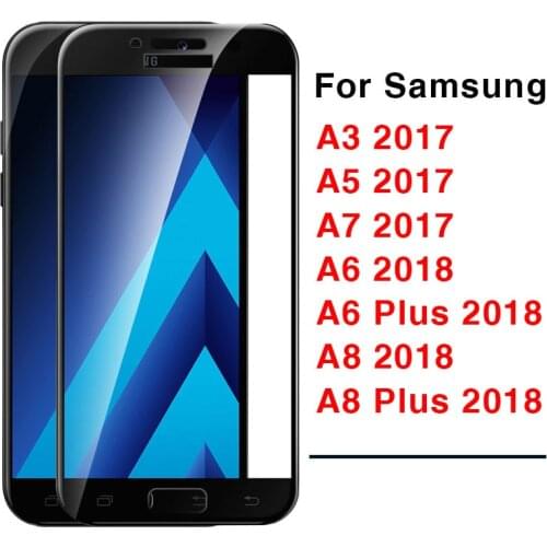 Protective Glass For Samsung Galaxy A3 A5 A7 2017 A6 A8 Plus 2018 Tempered Glas Case On Galaxi A 3 5 7 6 8 3a 5a 7a 6a 8a