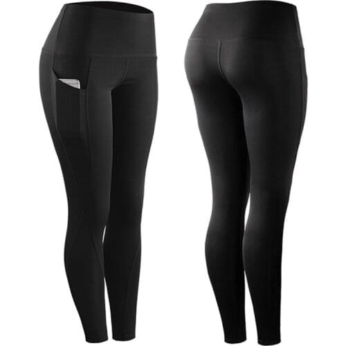 Women Sport Leggings Pants Women Sports Leggings Solid Stretch Compression Sportswear Casual Yoga Jogging Pant With Pocket