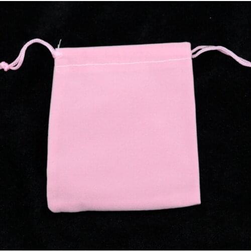100Pcs/lot Pink Velvet Bags 10x12cm Small Jewelry Package Bag Wedding Candy Bracelet Packaging Bags Velvet Drawstring Gift Bag