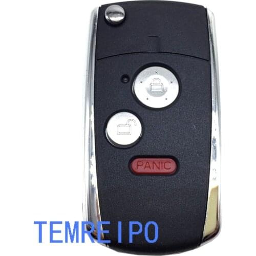 2+1 Panic Remodel Case Flip Folding Remote Key Case Shell Cover Fit For Honda Accord Civic Pilot CRV Ridgeline