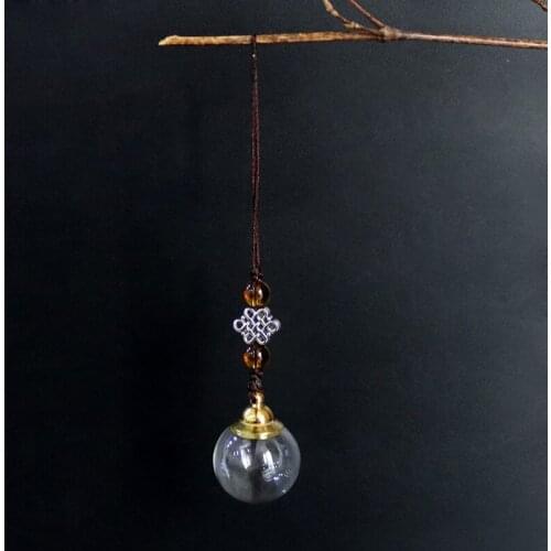 2PCS Hollow Glass Ball with Screw Cap Key chain Wish Secret Keep wishing bottle Cellphone Strap Diy Jewelry