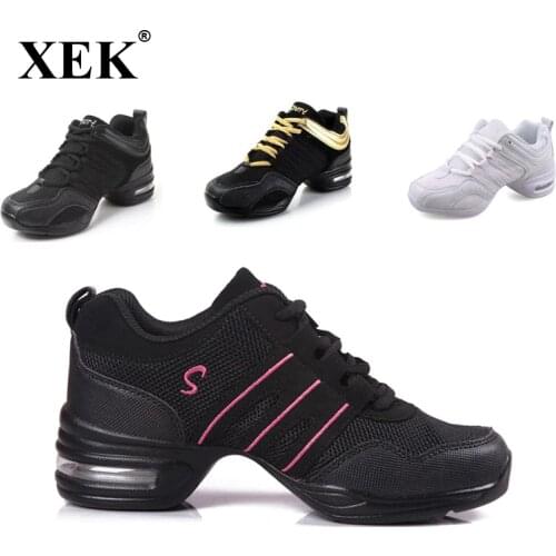 2018 Sports Feature Soft Outsole Breath Dance Shoes Sneakers For Woman Practice Shoes Modern Dance Jazz Spring sneaker free gift