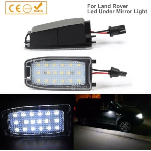2x Led Puddle Side Mirror Lamp Light For Land Rover LR2 LR3 Freelander 2 Rang Rover L322 Sport