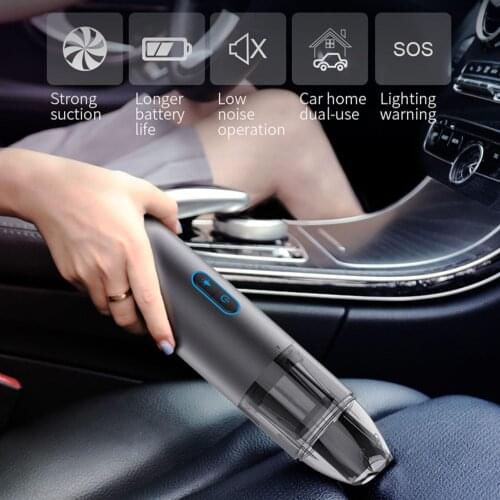 3-in-1 Wireless Car Vacuum Cleaner Portable 4000Pa 60w USB Charging Vacuum With Flashlight Emergency Light For Car Household
