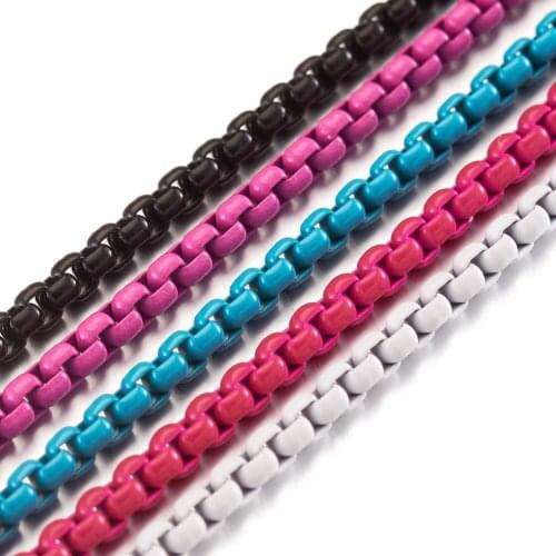 Red Handmade Rondelle Glass Beads Chains Unwelded Beads Rosary Chains with Iron Eye Pin for Neckalces Bracelets Jewelry Making