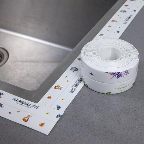 Acrylic Waterproof Sticker Kitchen Sink Anti-mold Waterproof Tape Bathroom Countertop Toilet Gap Self-adhesive Seam Stickers