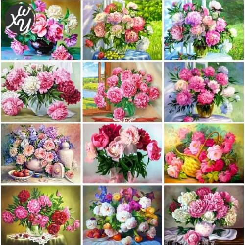 Diamond Painting Kits for Adults Flowers Full Drill Mosaic Art Hydrangea Rhinestones Embroidery Cross Stitch for Home Decoration