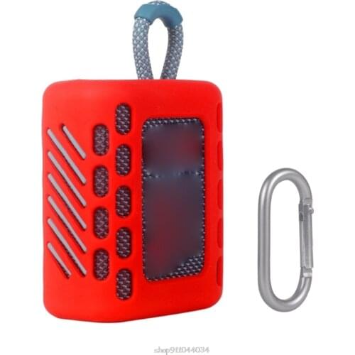 Colorful Dust-proof Silicone Protective Skin Case Cover Shell with Carabiner for -JBL GO 3 Go3 Bluetooth Speaker Ja22 Dropship