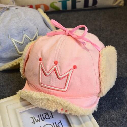 Baby hats Children Lei Feng hat autumn and winter boy warm hat girl deer suede earmuffs baby thickening plush cap kids beanies