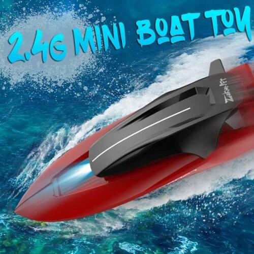 2.4g Rowing Boats Summer Water Model Toy Remote Control RC Boat Mini High Speed Speedboat Boy Waterproof With Lights Gift Toy