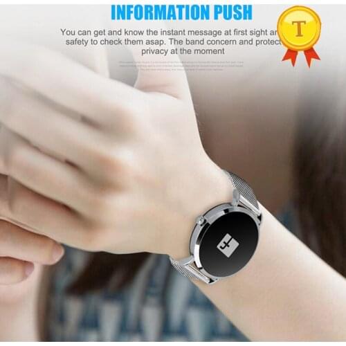 Hot selling Wristband Intelligent Heart Rate Blood Pressure Monitoring bracelet vibrating Stainless Steel Business smart band