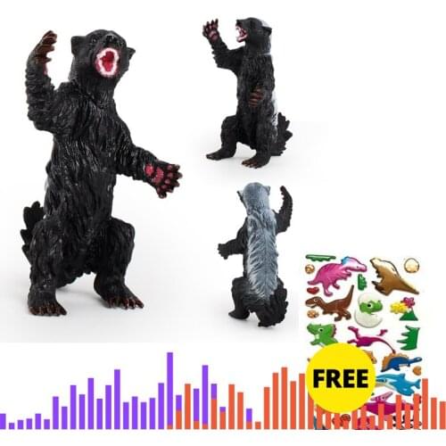 Simulated Wildlife Badger Flat-Headed Brother Model Solid Static Multi-Form Cognitive Display Toys for Children Boy toys gift