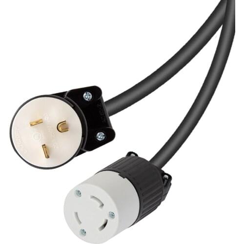 JORINDO American standard plug power extension conversion cord NEMA 6-20P 90° elbow design plug to L6-30R socket