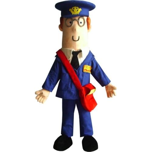 New character postman pat mascot costumes post man cosplay costume with red bags with free shipping