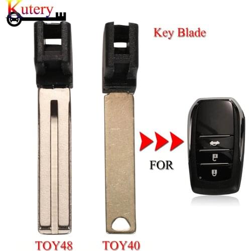 Kutery Remote Smart Car Key Insert Blade For Toyota Highlander Land Cruiser RAV4 Replacement Uncut TOY40 TOY48 Blade Blank