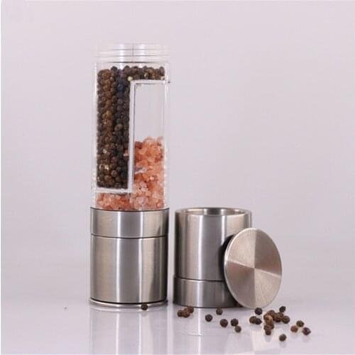 Pepper Grinder Stainless Steel Manual Salt Pepper Mill Grinder Spice Shakers Kitchen Grinding Tools Accessories for Cooking