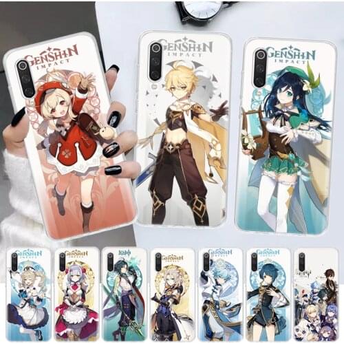 Cute Genshin Impact Soft Cover Phone Case For Xiaomi Redmi Note 10 9 9S 8 7 8T 9A 8A 7A 6A 5 4X S2 K20 Pro Customized Coque